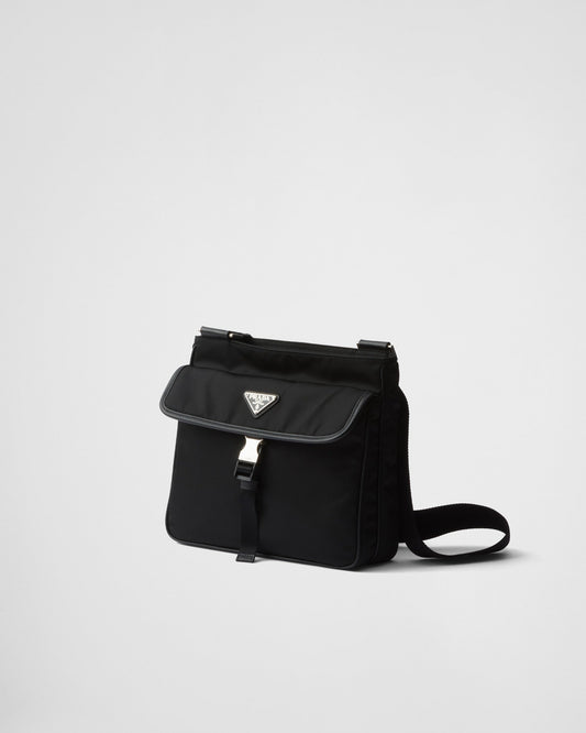 Sac porté épaule en Re-Nylon et cuir Saffiano