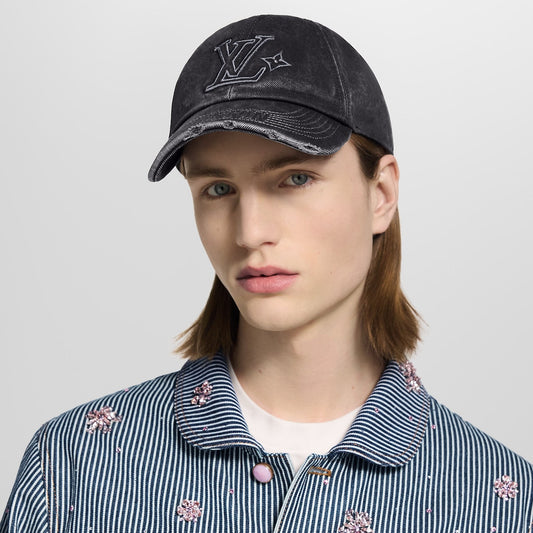 Casquette LV Denim Washed - CASQUETTES (2)