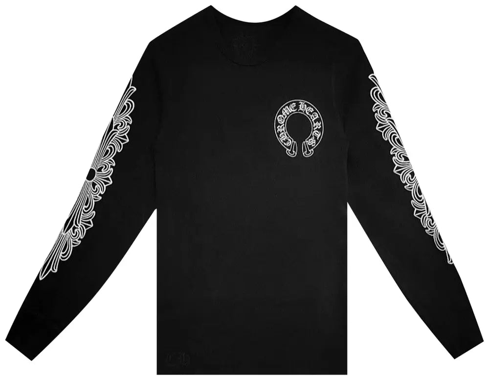 T-Shirt Manche Longue Chrome Heart Noir