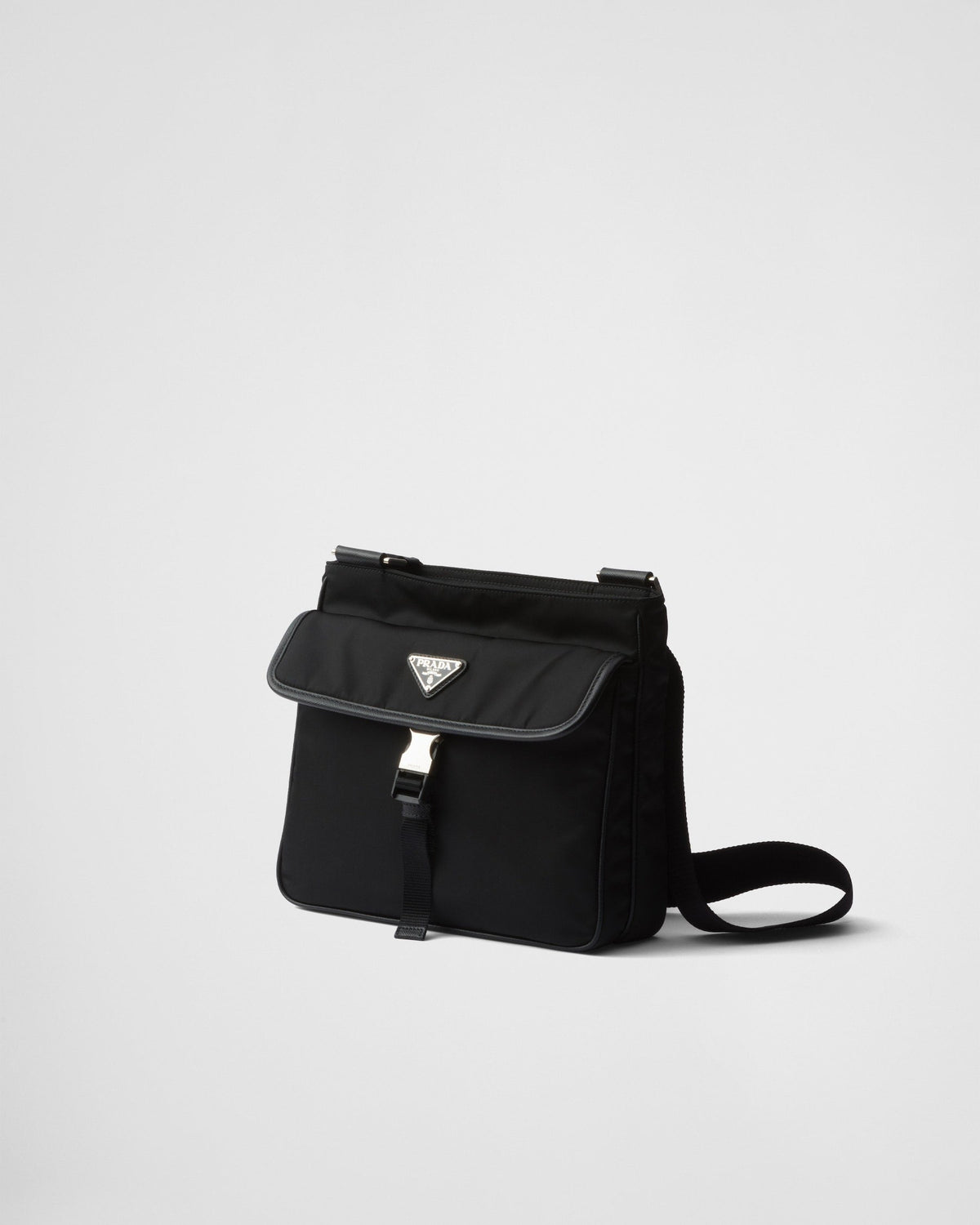 Sac porté épaule en Re-Nylon et cuir Saffiano