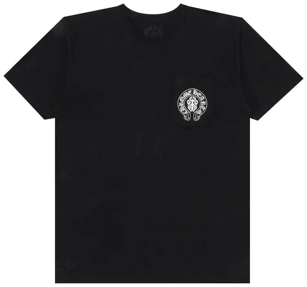 T-Shirt Chrome Heart Noir Drapeau US
