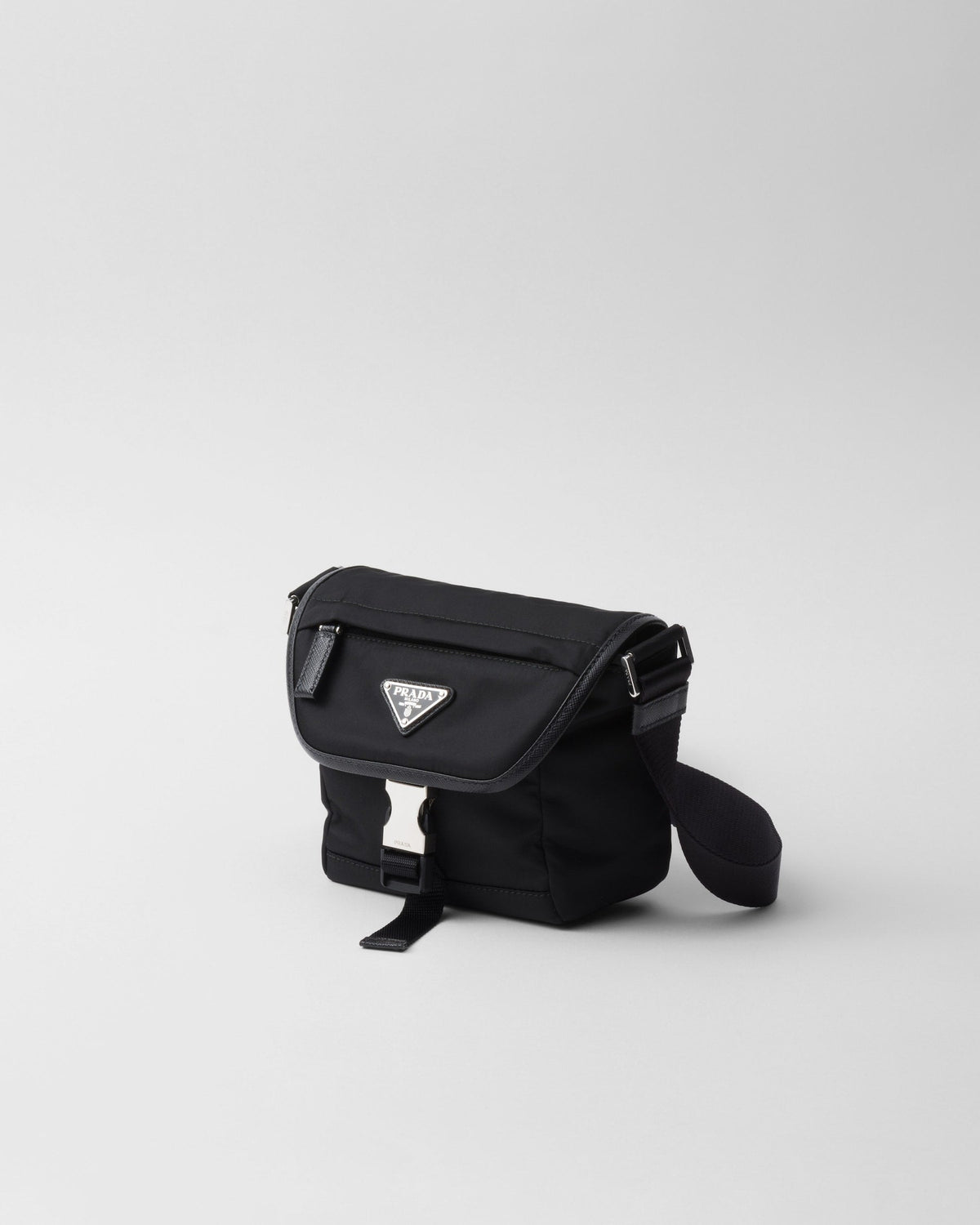 Sac porté épaule en Re-Nylon et cuir Saffiano