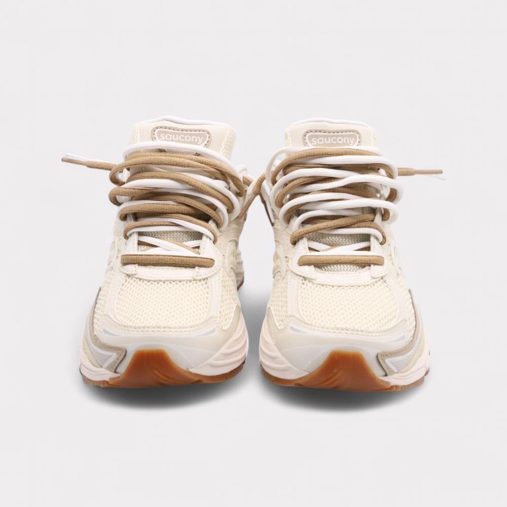 Saucony Progrid Omni 9 Beige - Double Laces