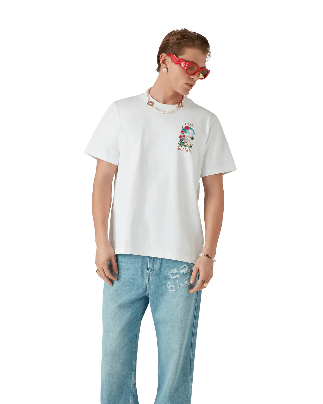 T-Shirt Casablanca LA DAYS Blanc