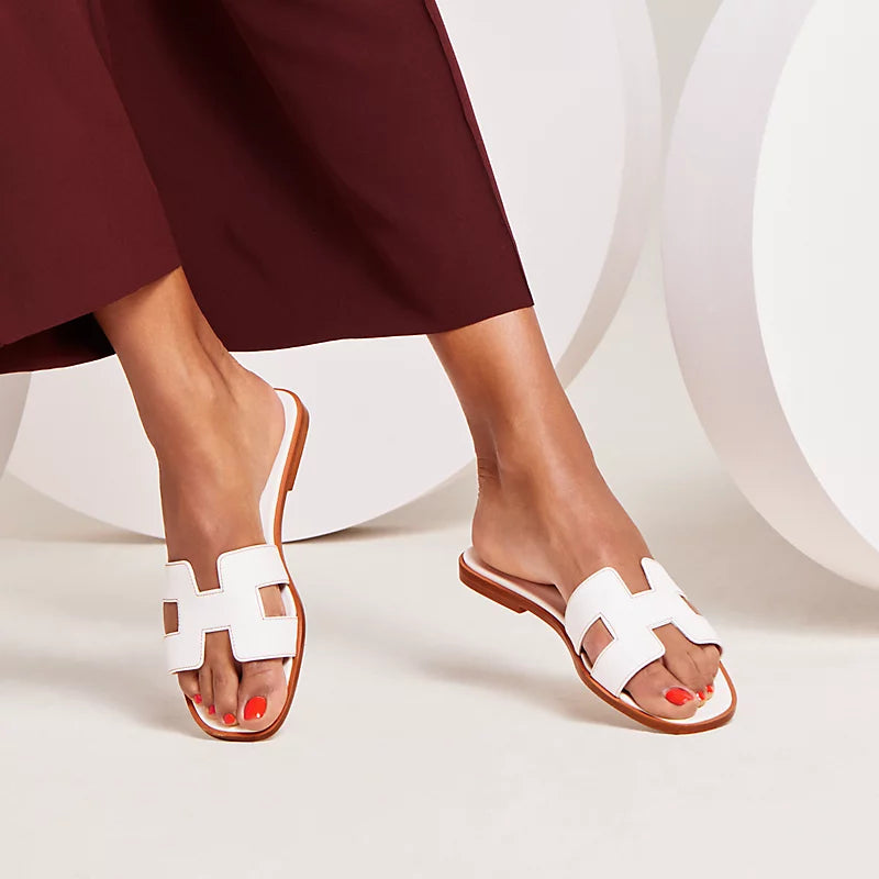 Hermes - Claquettes Blanc