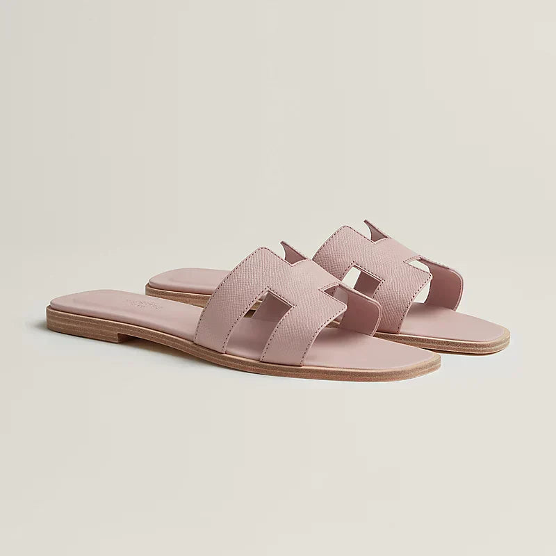 Hermes - Claquettes Rose porcelaine