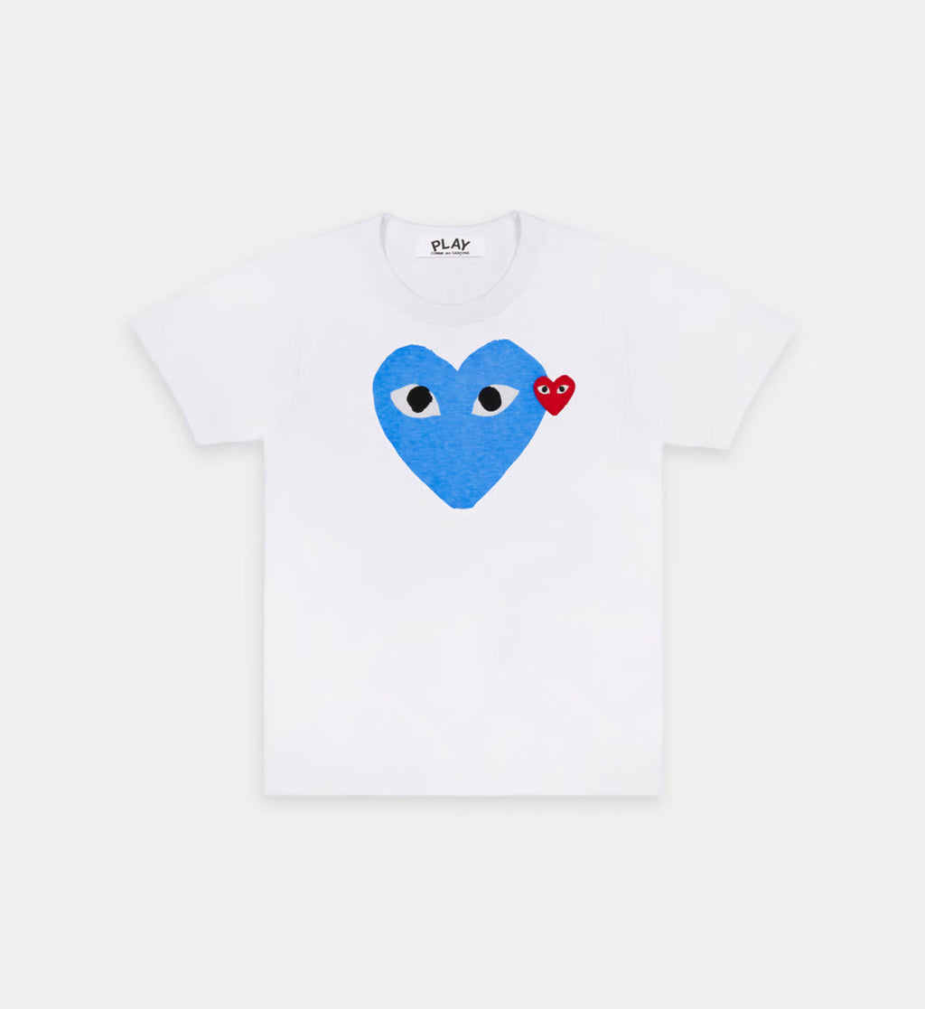 T-Shirt CDG Blanc Et Bleu Ciel